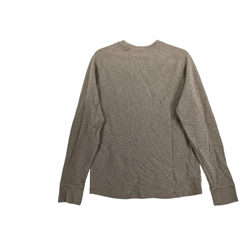 Banana Republic Double Knit Shirt S Beige Crewneck Long Sleeves Layering…‎